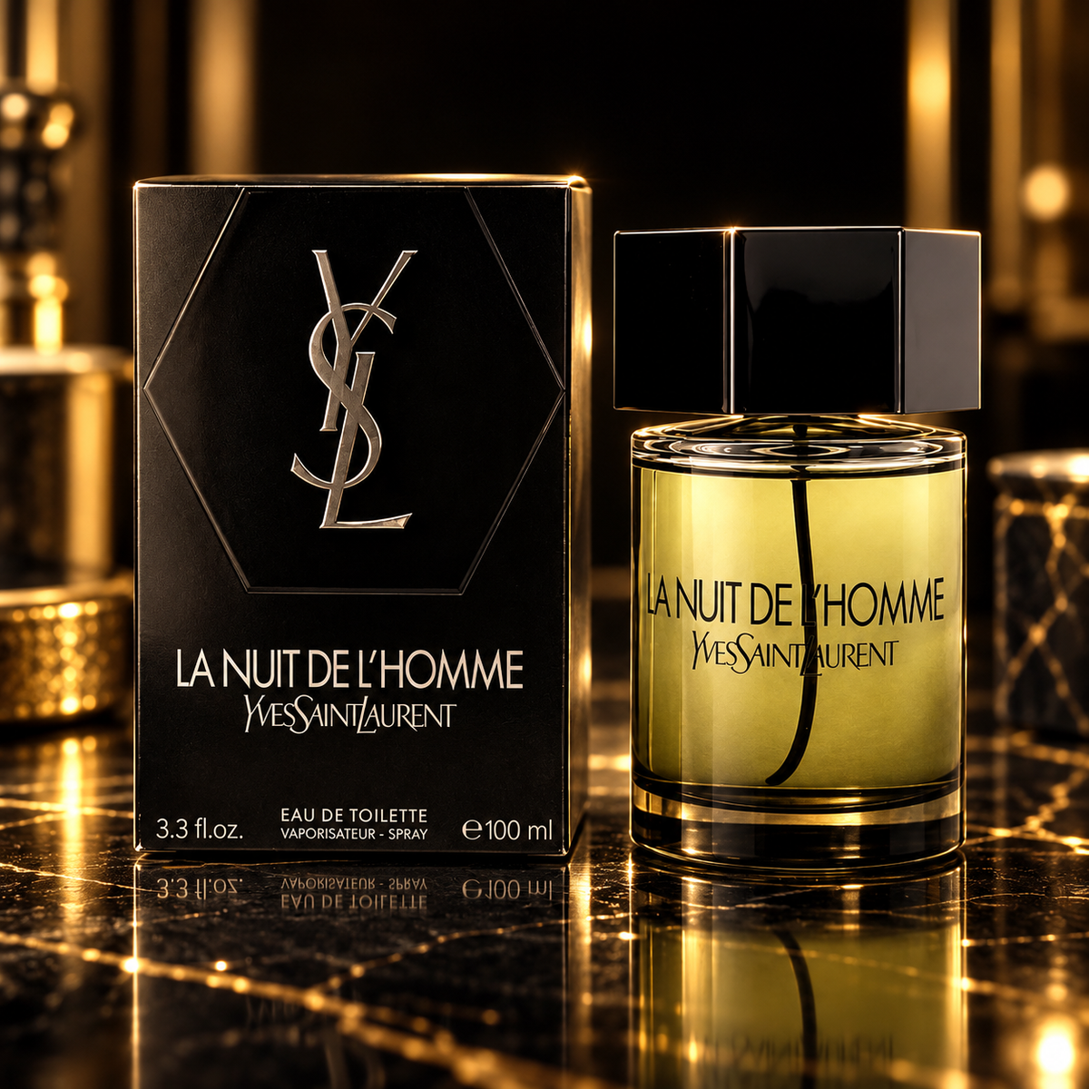 Yves Saint Laurent La Nuit de L’Homme Eau de Toilette for Men – 100 ml (3.3 fl oz)