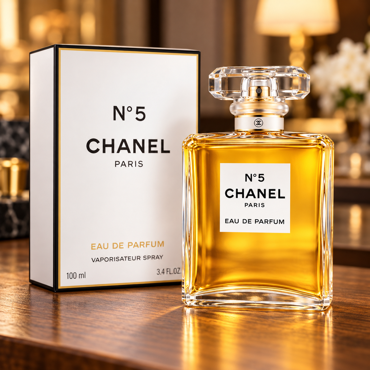CHANEL N°5 Eau de Parfum for Women – 100 mL / 3.4 fl oz