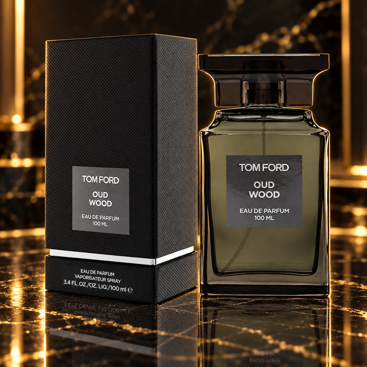 Tom Ford Oud Wood Eau de Parfum – Unisex Fragrance, 100 ml (3.4 fl oz)