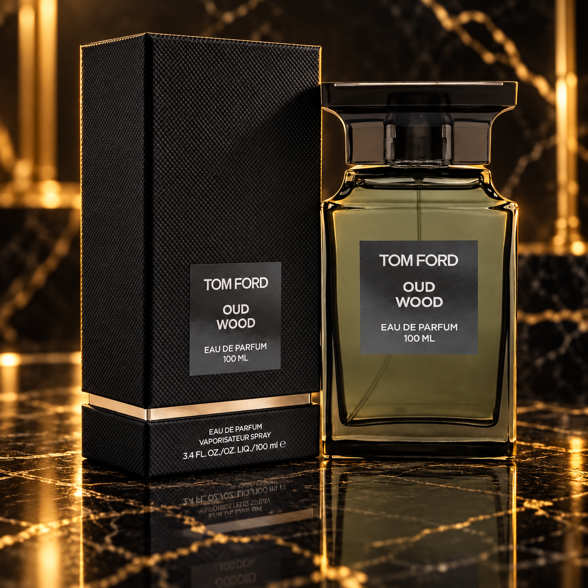 Tom Ford Oud Wood Eau de Parfum – Unisex Fragrance, 100 ml (3.4 fl oz)