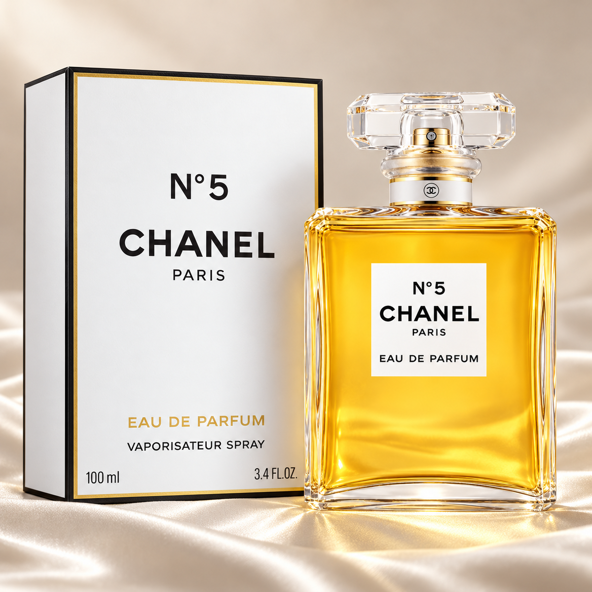 CHANEL N°5 Eau de Parfum for Women – 100 mL / 3.4 fl oz
