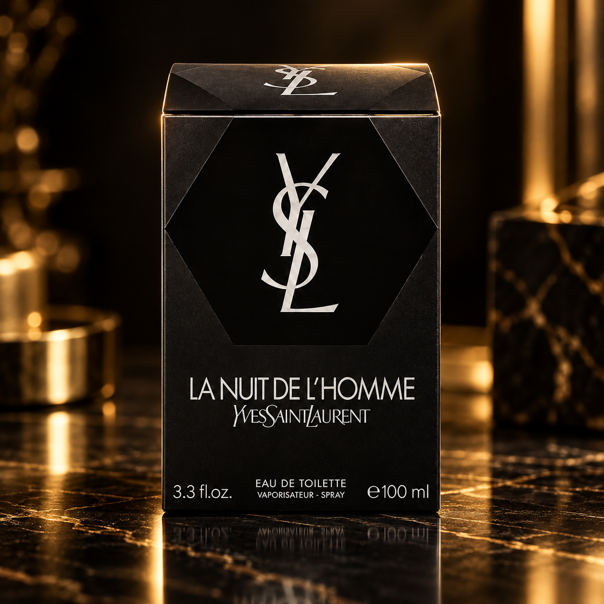 Yves Saint Laurent La Nuit de L’Homme Eau de Toilette for Men – 100 ml (3.3 fl oz)