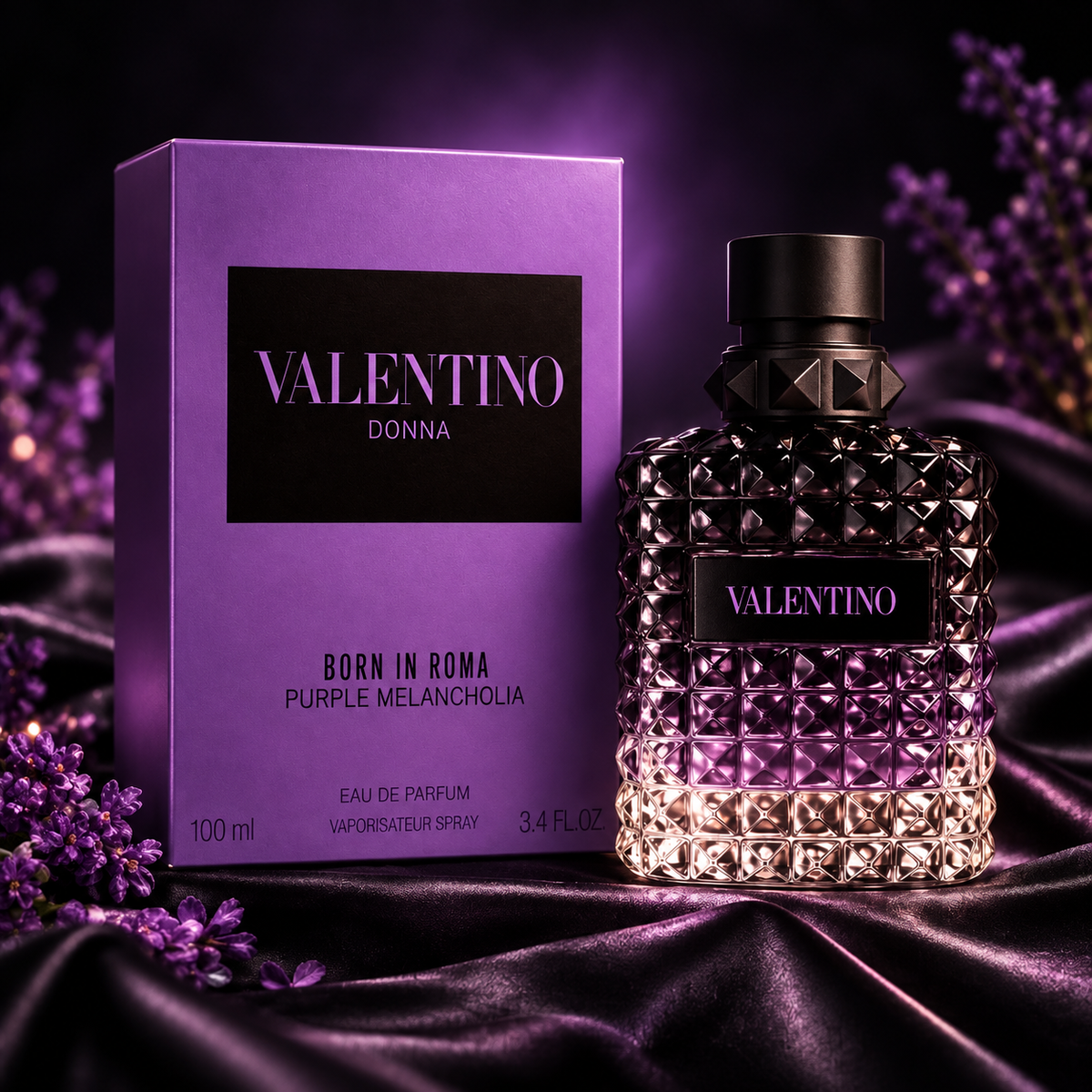 Valentino Donna Born in Roma Purple Melancholia Eau de Parfum for Women – 100 ml (3.4 fl oz)