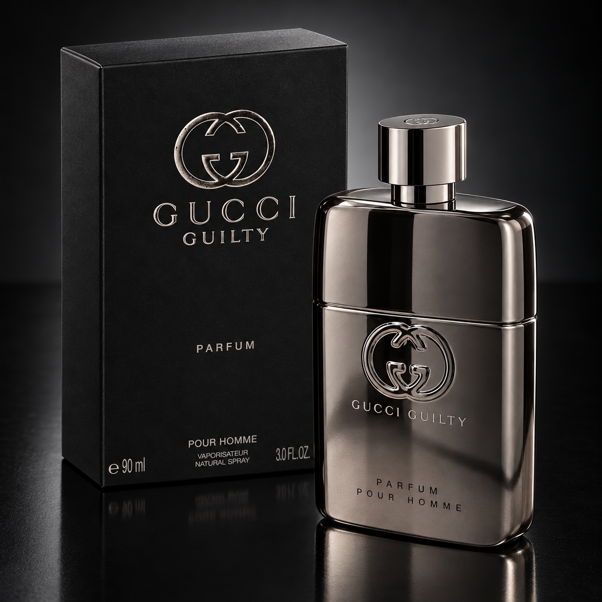 Gucci Guilty Pour Homme Parfum Spray for Men – 90 ml (3 fl oz)