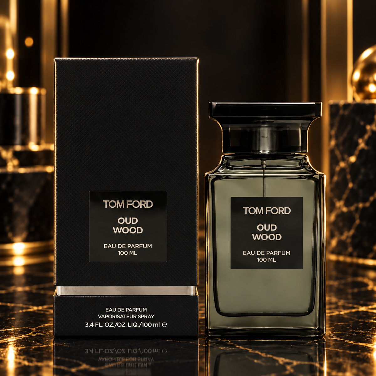Tom Ford Oud Wood Eau de Parfum – Unisex Fragrance, 100 ml (3.4 fl oz)
