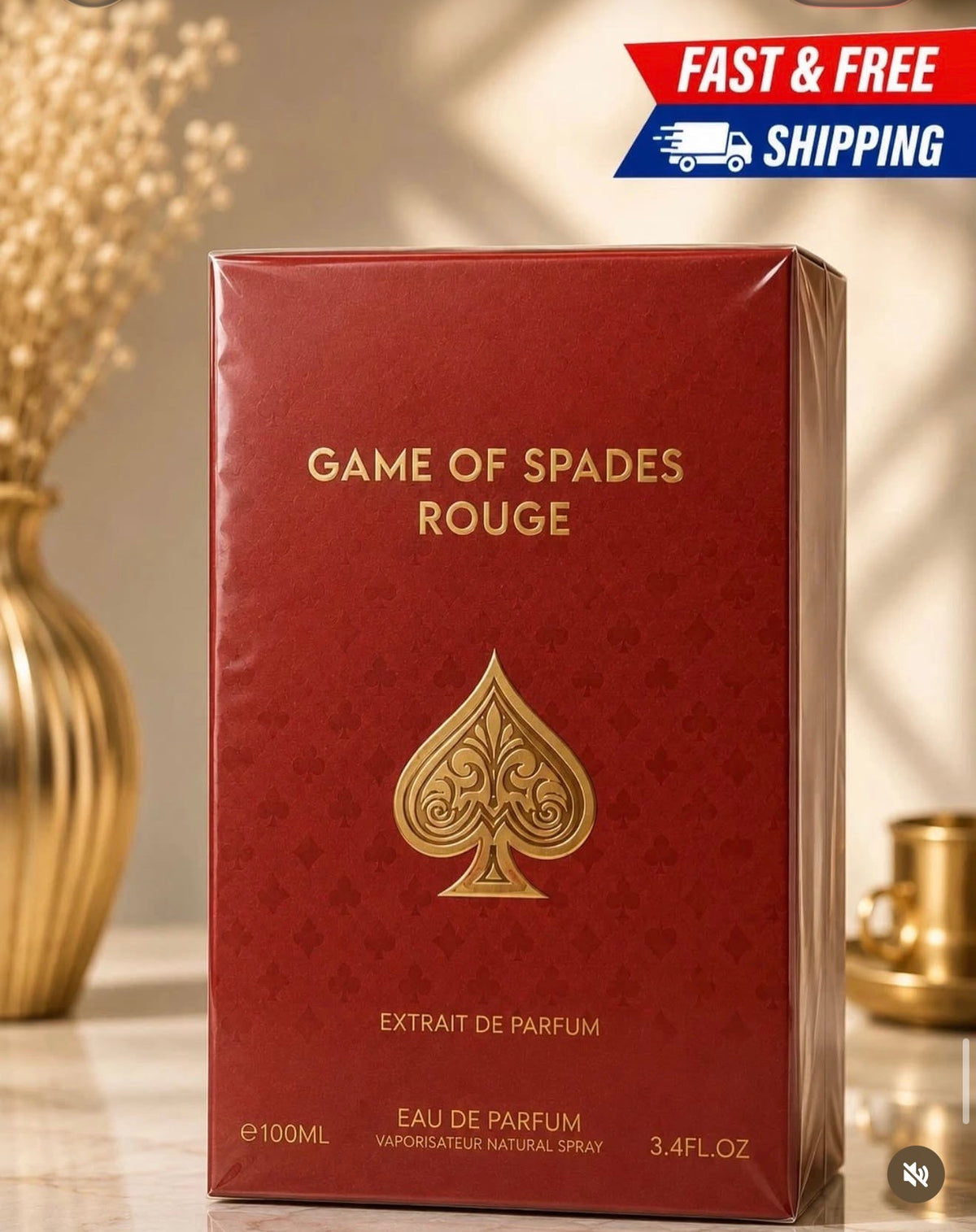 Game of Spades Rouge Extrait de Parfum Spray – 100 ml (3.4 fl oz)